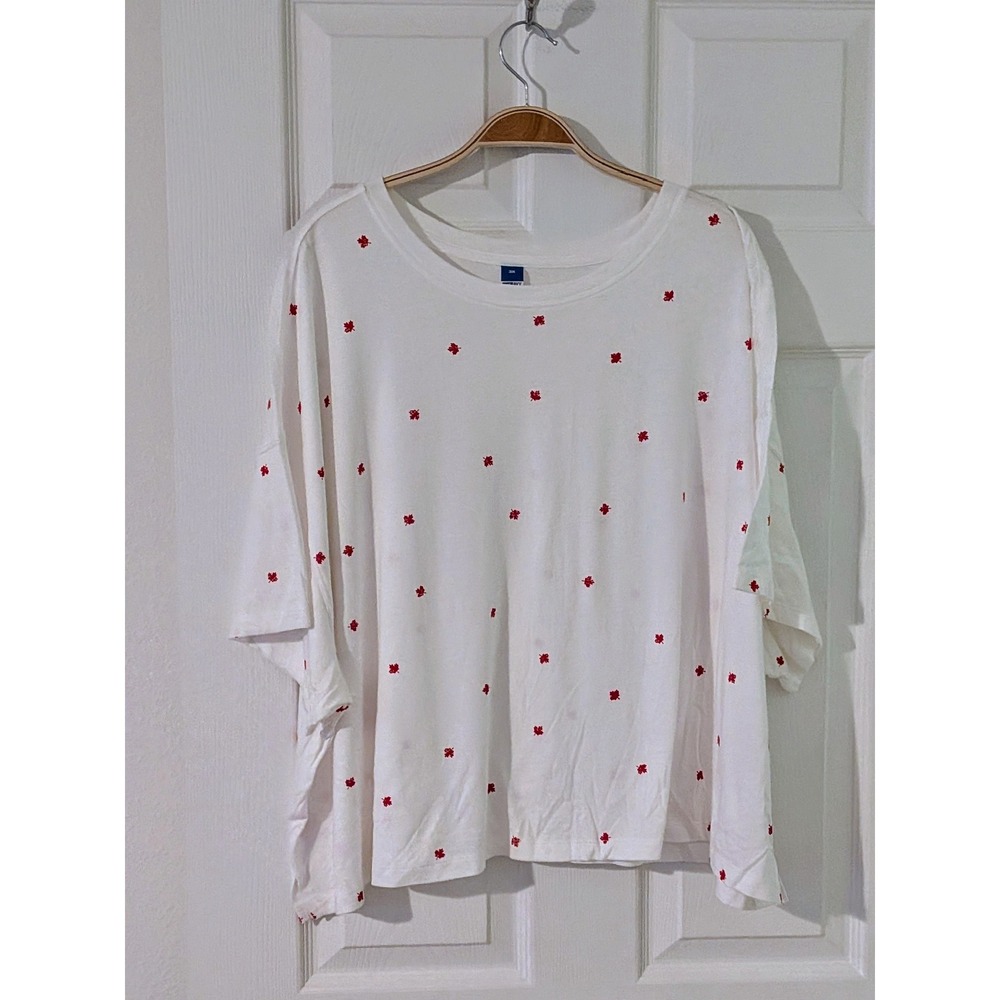 Old Navy Maple Leaf Print Canada Day T-Shirt Oversized Short Sleeve Top 3X‎ NWOT
